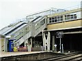 Footbridge and staircase at West Ruislip station in UB10 8LT