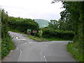 Road Fork Near Cantref in LD3 7AX