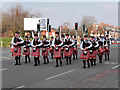 Manchester Irish Festival Parade, Pipes and Drums on Cheetham Hill Road in M8 8ND