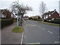 Bus stop and shelter on Abbot Road in IP33 2HF