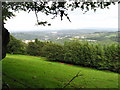 View over fields and woodland to Pontypool and beyond. in NP4 6BP