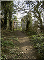 Leaving the byway for the footpath in BS30 6LN