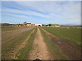 On  field  track  toward  Carberry  Hall  Farm in YO41 5RB