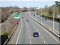 Looking north on the A23 from footbridge in RH11 9AG
