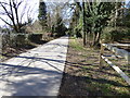 Looking westwards along access road east of the A23 in RH11 9ZG