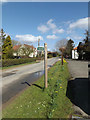 Footpath sign & Stone Street in Crowfield