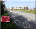 Slow down - site entrance south of Bynea in SA14 9AZ