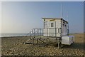 RNLI lifeguard hut at Poole Head in BH13 7JD