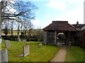 Lych gate and lock-up, St George's, Anstey in SG9 0DL
