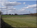 Farmland and power lines near Wood End in MK45 5LS