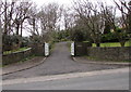 Entrance drive to Coedargraig near Porthcawl in CF36 5SQ
