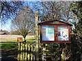 Throckmorton Chapelry: noticeboard in WR10 2JS