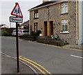 Warning sign -school, Well Street, Laleston in CF32 0LU