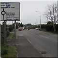 Directions sign, High Street, Laleston in CF32 0LU