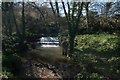 Weir on Mangerton River at West Milton in DT6 3SQ