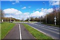 Roundabout on Monahan Way, Carterton, Oxon in OX18 1EY