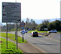 Directions sign on the approach to the Horsetrough Roundabout, Stonehouse in GL10 3LH