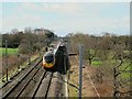 Pendolino approaching Brereton Lane bridge in CW11 1RL