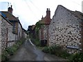 Choseley Road & the Norfolk Coast Path at Brancaster in Brancaster