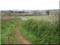 Track to Haske and view of Merrifield Farm in EX17 4AF