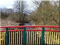 Colourful footbridge in DD4 8EZ