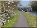 Path along the A605 in Orton Wistow in PE2 6BY