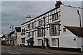 Old houses in Ripley High Street in GU23 6NE
