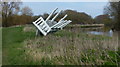 Sculpture along the River Nene in PE3 6LN