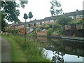 Canal-side gardens in Solihull Lodge in B90 1HL