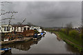 The Lancaster Canal under a threatening sky from Winmarleigh Bridge in PR3 1AA