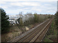 Railway line through Oakbank Business Park in EH53 0TJ