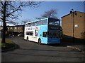 Bus in turning circle, Tanyard Farm estate in CV4 9UE