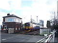 Train approaching Platform 1, Tutbury and Hatton railway station in DE65 5DZ
