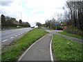 Cycle path beside the A38 near Findern in Findern