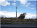 Communications mast beside Etwall Road (A516) in DE3 0DR