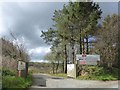 Entrance to new housing development, west of Holsworthy in EX22 6HZ
