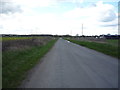Minor road towards Heathtop in Foston (South Derbyshire)
