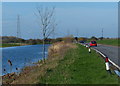 River Nene and North Bank Road towards Peterborough in PE6 0RR