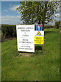Signs at the entrance to Home Farm in IP6 9XB