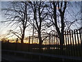 Sunset over York Park, West Hendon in NW9 7FE