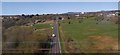 View west from a train crossing West Mill Viaduct in KY7 6NP
