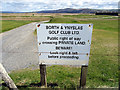 Footpath across Borth golf course in Borth Community