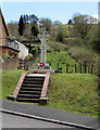 Steps up to Clyne War Memorial in SA11 4BG