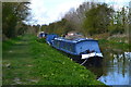 Moored narrowboats on Kennet and Avon Canal near All Cannings in SN10 3NP