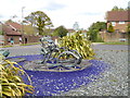 Sculpture on roundabout in RH10 7HN