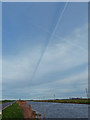 Contrails over the River Nene in Whittlesey North West Ward
