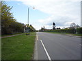 Bus stop and shelter on Welwyn Road (B1000) in SG14 1LB