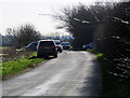 Hunt followers on Cold Overton Road in Knossington and Cold Overton