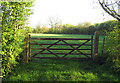 Gate into field south of Tindon End Road in CB10 2RX
