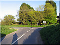 Tindon End Road/B1051 junction in CB10 2QF